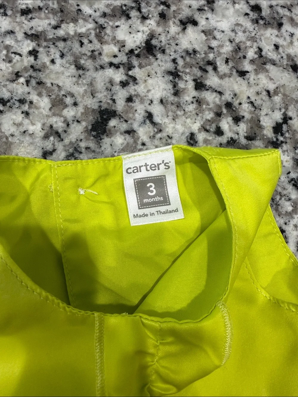 Carter's Bright Lime Green Ruffle Front Dress with Bloomers
